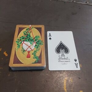 Vintage Stardust Stancraft Playing Cards Hanging Ivy Plant Botanical Gold Deck
